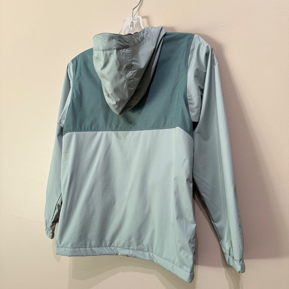 Columbia Kids' M 10/12 Yrs Green Hooded Fleece Lined Rain Jacket Coat - Picture 6 of 7